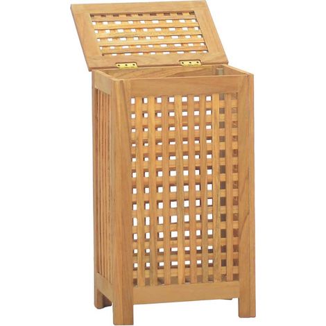 Maison Exclusive - Bac à linge 35x25x60 cm bois de teck massif (1/5)