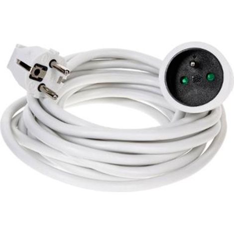 Rallonge Electrique Terre 5m Blanc (1/2)