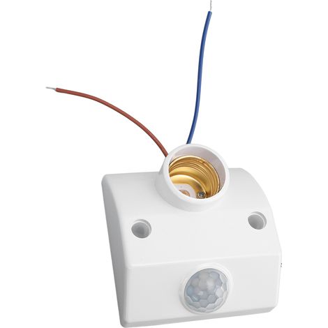Support ampoule à détection présence E27 capteur mouvement PIR pour garage sous-sol couloir buanderie placard éclairage automatique 90-240V (1/5)