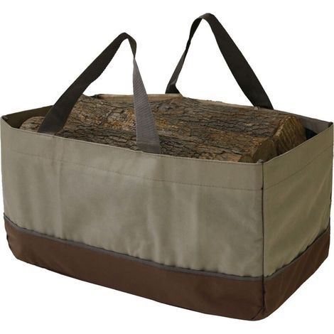 Porte-bûches de bois de chauffage, grand sac fourre-tout en toile de cire, support de bois de chauffage de grande capacité, accessoires de cheminée (1/5)