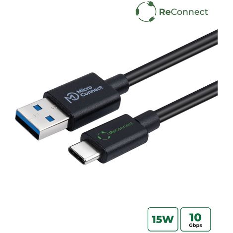 Cavo Microconnect ECO USB-C 3.2 Gen 1 (3.1 Gen 1) da 2 m, nero. (1/5)