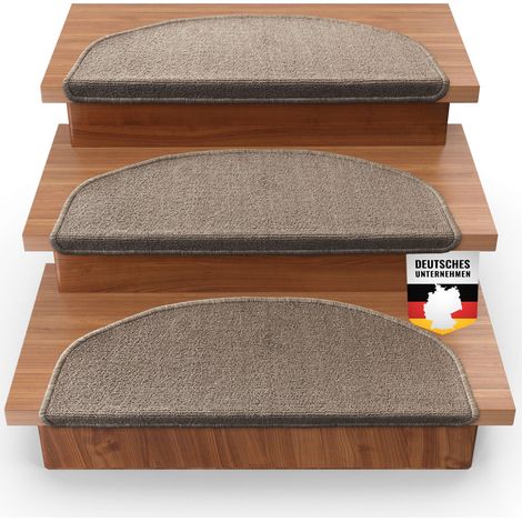 Stufenmatten London Beige 70 23,5 x 65 cm Halbrund 15 Stück (1/5)