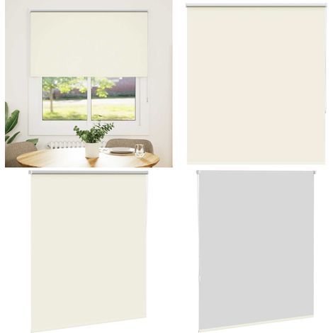 vidaXL Verdunkelungsrollo Cremeweiß 130x130cm Stoffbreite 126,6cm (1/5)