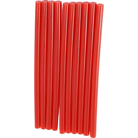 10er-Set 7 x 150 mm farbige Heißklebesticks für 20-W-Heißklebepistolen, Rot (1/5)