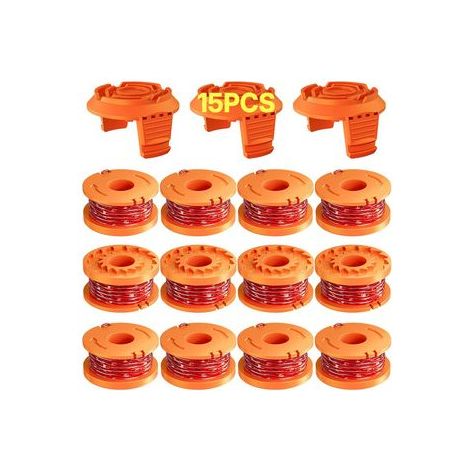 Bobines pour WORX WA0010 et WA6531 – Tête de coupe W12+3 avec capot – Fil nylon résistant (1/5)