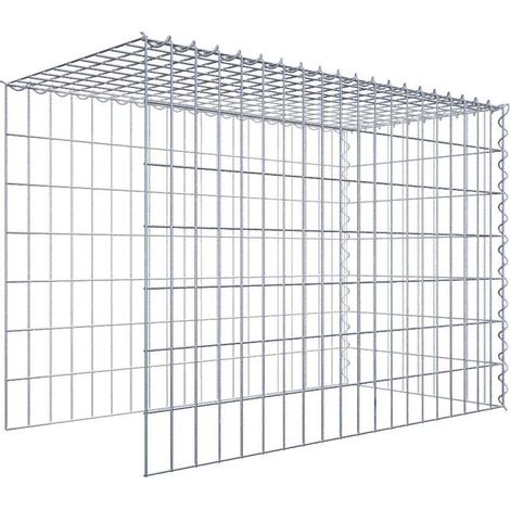Gabiondeco - Gabion - Element de prolongation en hauteur et en longueur 100 cm x 70 cm x 50 cm (L x H x P). maille 5 x 10 cm. Spirale. Attention il manque deux gril... (1/5)