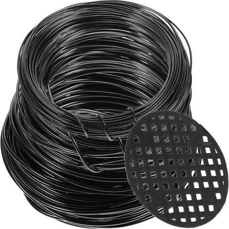 Fil de Bonsaï Noir en Cuivre et Plastique, Rouleau Pratique Finition Soignée, Facile à Utiliser, pour Plante et Arbre, Accessoire de Jardinage Extérieur (1/5)