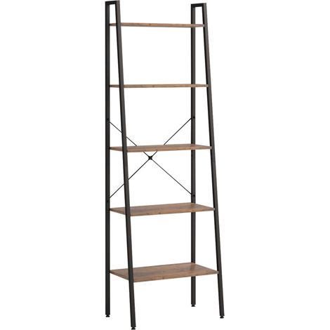 Maison Exclusive - Standregal mit 5 Böden Dunkelbraun und Schwarz
