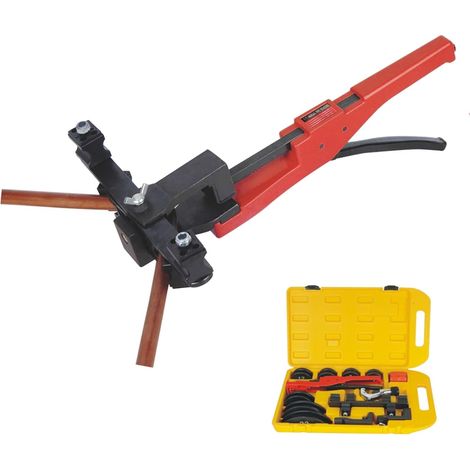 Piegatubi manuale per tubi da 6-22 mm con 7 matrici tonde per tubi in rame, tubi in alluminio, tubi in acciaio inossidabile, ecc.