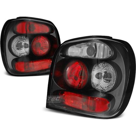 Paire de feux arriere VW Polo 6N2 99-01 noir-27336497 (1/2)