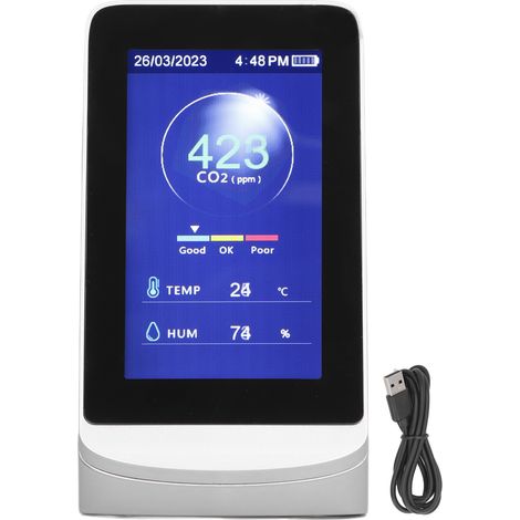 Moniteur de qualité de l'air CO2 WIFI 3 en 1, testeur de température et d'humidité du dioxyde de carbone (1/5)
