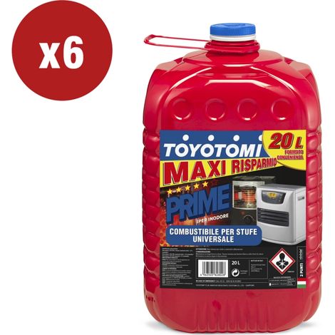 6 taniche da 20 litri di combustibile liquido "toyotomi prime" - totale di 120 litri (1/4)