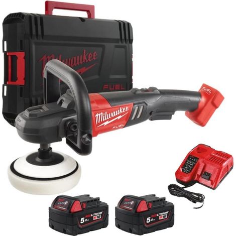 Lucidatrice Rotativa 180mm M18 +2 Batt. 5Ah Milwaukee M18 FAP180-502X Fuel
