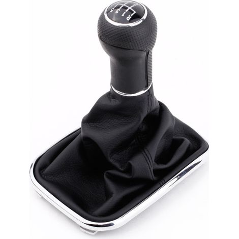 Neuer schwarzer Schaltsack aus PU-Leder für 5-Gang-Gang-Schaltung für VW Golf Bora Jetta GTi MK4 1999-2004