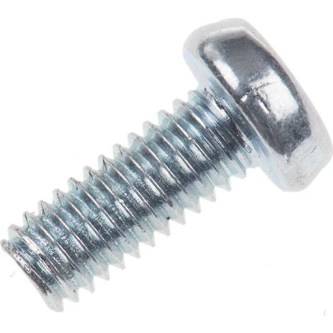 Vis à métaux RS PRO M4 à tête Cylindrique fendue en Acier, 10mm ( Prix pour Sachet de 100 )