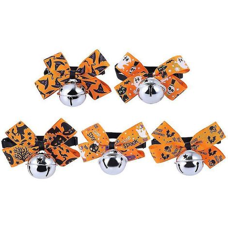 Lot de 5 colliers pour animaux de compagnie pour décorations d'Halloween (1/3)