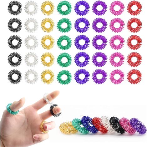 40 Stück Akupressur Ringe, Finger Massageringe, Akupressur-Werkzeug für Bessere Durchblutung und Linderung von Gelenkschmerzen (1/5)
