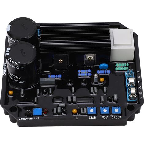 Automatischer Spannungsregler mit Überspannungs- und Niedrigdrehzahlschutz (AVR-Platine) für bürstenlose Bootsgeneratoren (230–400 V AC). (1/5)