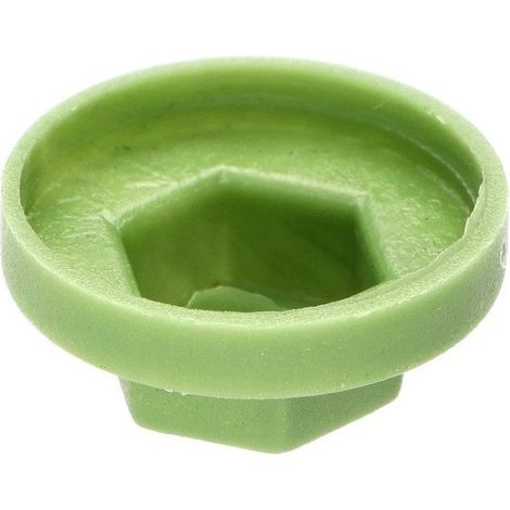 Capuchon Tête hexagonale TH Polyéthylène RAL6011 vert reseda pour vis autoperceuse ou tole de diam 6.3 - 1 pièce (1/4)