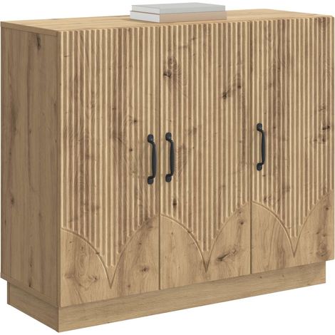 Maison La Vie - Buffet Salon Moderne - Meuble de rangement - Chêne artisanal 89 x 34,5 x 77 cm Bois d'ingénierie bu3379