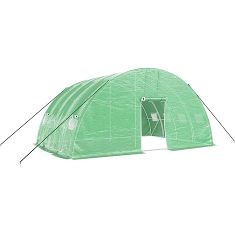 Serre avec cadre en acier Vert 24 m² 6x4x2,85 m
