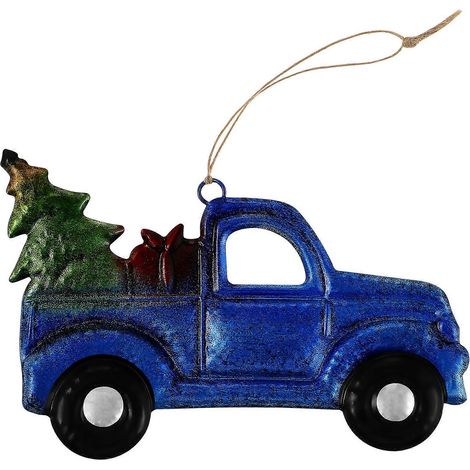 1 pendentif de Noël en tôle thermocollante, à suspendre dans la maison, le centre commercial ou la voiture (modèle de voiture aléatoire) (1/5)