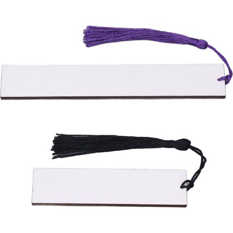 60 Étiquettes de Sublimation Adhésives pour Marque-pages DIY - Lot Complet avec Franges Colorées - Idée Cadeau Original (1/5)