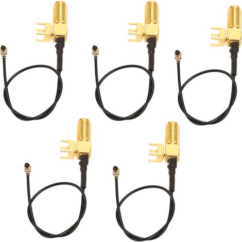 câbles d'extension RF avec plaque soudée, coude SMA vers terminal IPEX, câble d'antenne, jarretière 50 ohms (1/5)