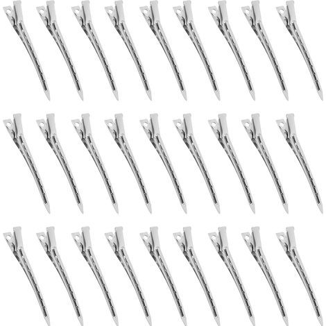 Lot de 36 Pinces à Cheveux en Métal - 9 cm, Forme de Bec de Canard, Pour Coiffage et Cheveux Longs - Pinces Crocodiles (1/5)