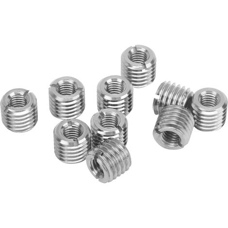 Lot de 10 inserts filetés réducteurs pour écrous, outil de réparation, visserie mâle/femelle en acier inoxydable (1/5)