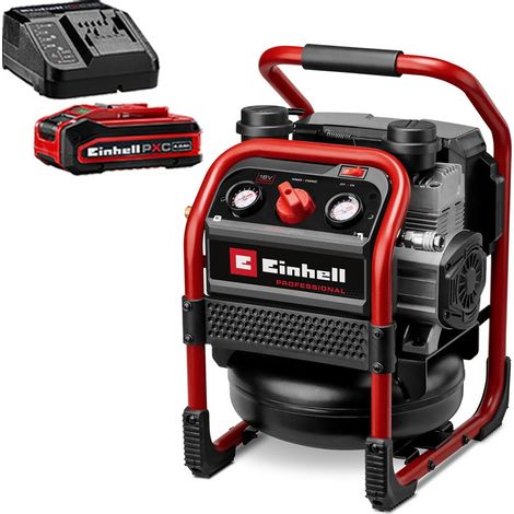Einhell Professional SILENZZO 18/160 18v Cordless Battery Air Compressor + 4ah (1/5)