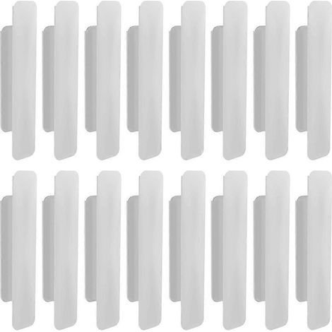 paires de poignées adhésives pour portes coulissantes, poignées de porte coulissantes en plastique à pousser-11X2.3X2CM-White (1/3)