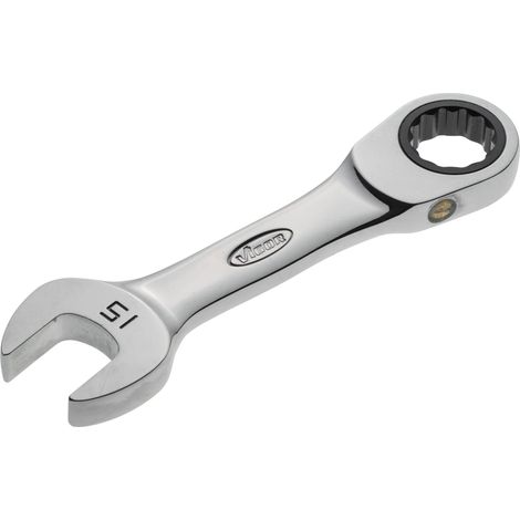 Clé mixte à cliquet ∙ courte ∙ V2829 ∙ Profil à 12 pans extérieurs, Profil à 6 pans extérieurs ∙ Taille 15 mm (1/4)