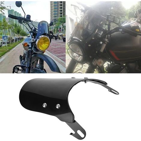 Motorradscheinwerfer 5-7 Zoll Retro-Windschutzscheibenabweiser, kompatibel mit Honda, Frontlicht mit Schutzglas (1/5)