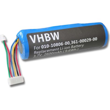 vhbw Akku Ersatz für Garmin 010-10806-00, 010-10806-01, 010-10806-20 für Hundehalsband Hunde-Trainer (2600 mAh, 3,7 V, Li-Ion)