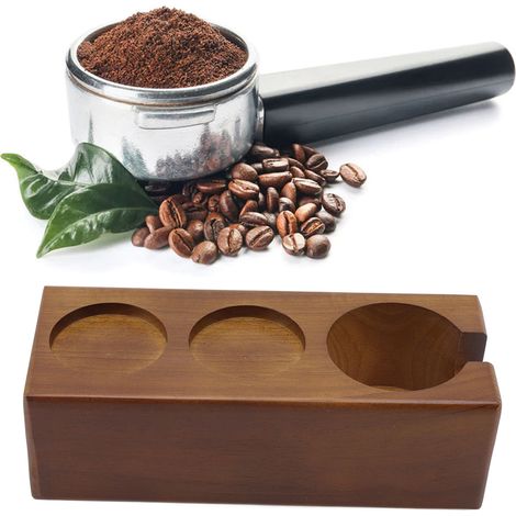 Umweltfreundlicher Kaffeefilterhalter aus Buchenholz für die Kaffeebar, braun. (1/5)