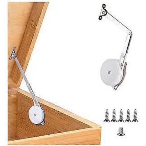 paquet de charnières pour coffres à jouets, charnières de couvercle à fermeture douce, charnières pour coffres en bois, coffres de rangement et bancs