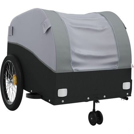 Remorque chariot transport de vélo 45 kg fer gris (1/5)