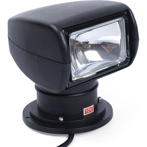 DC12V 360°Boot Scheinwerfer mit Fernbedienung Suchscheinwerfer Für Boot Auto 100W Beleuchtung Spotlight schwarz