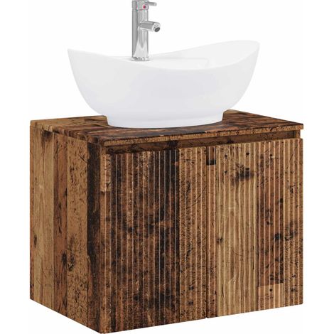 Bathroom Furniture Set Old Wood Engineered Wood vidaXL (1/5)