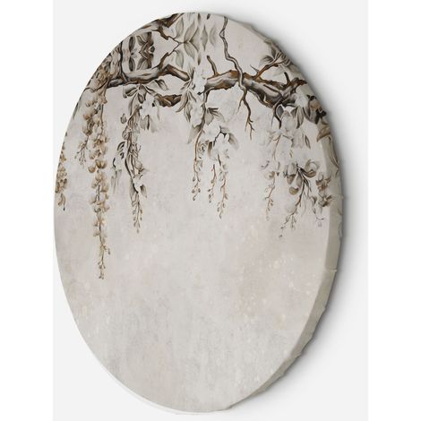 Tableau sur toile Image circulaire Branches grises Vintage 60x60 (1/5)