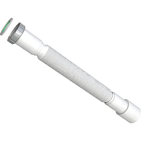 Tuyau de drainage "Magikone" flexible-extensible 1" 1/4 x 32-40mm avec écrou métallique couleur blanche B9334OT54B0 PRHIE
