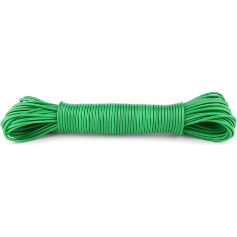 Wäscheleine, 20 m, Polyester, Kunststoffbeschichtung, UV-beständig, für drinnen und draußen (1/5)