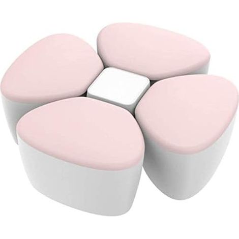 Boîte de rangement scellée en forme de fleur portable à quatre compartiments pour bébé (rose)