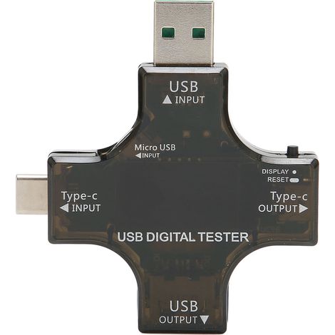 Testeur USB C avec écran IPS couleur pour mesurer la capacité de charge des batteries et power banks (1/5)
