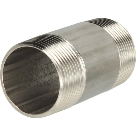 Double nipple de tuyau en inox 1'' x 60 mm