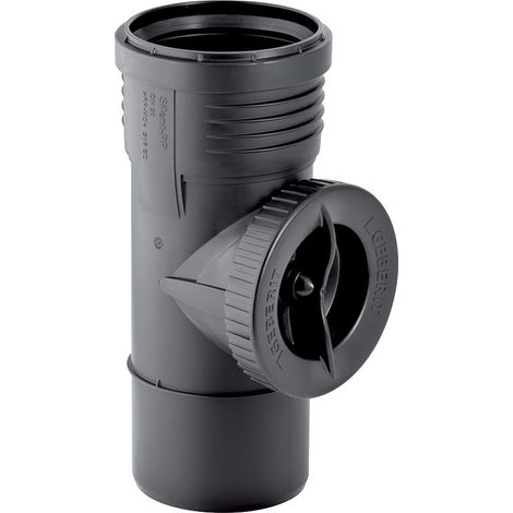 GEBERIT Silent-Pro Braga Ispezione 90° Con Apertura Tonda Ø75 Polipropilene - 393.327.14.1 (1/2)