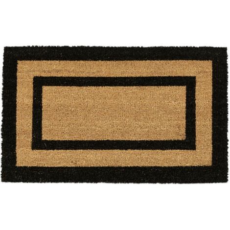 Long paillasson, en fibres de et PVC, env. 75x45x1,5 cm, pour balcon, entrée, véranda, terrasse, nature