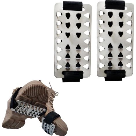 2 Pièces Crampons,28 Dents Poids léger Clous Neige Crampons,Protection antiglisse pour Bottes Chaussures pour Hiver Randonnée,Marche,l'escalade,Le Jogging,la pêche et l'alpinisme (1/5)