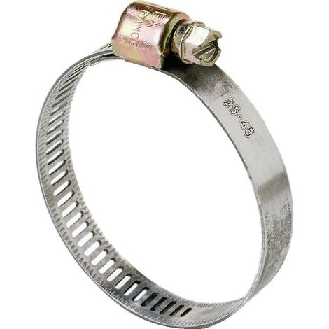 Colliers de serrage acier W2 bande ajourée 5 mm, diamètre de serrage minimum 10/maximum 19 mm, boîte de 50 pièces - SERFLEX
